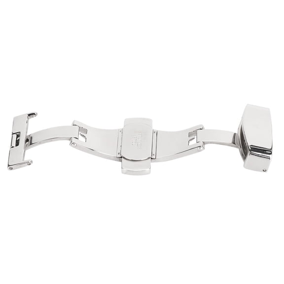 M Buder Stainless Steel Watch Clasp Buckle - Premium Watchband Clasp Replacement Accessory, Silver 22mm / 0.87 inches Automatic Spring Button Deployment Buckle For Elegant Wristwatch Bands Upgrade