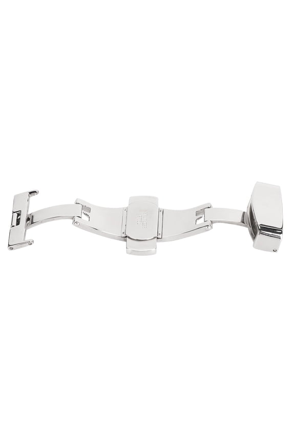 Stainless Steel Watch Clasp Buckle - Premium Watchband Clasp Replacement Accessory, Silver 22mm / 0.87 inches Automatic Spring Button Deployment Buckle For Elegant Wristwatch Bands Upgrade