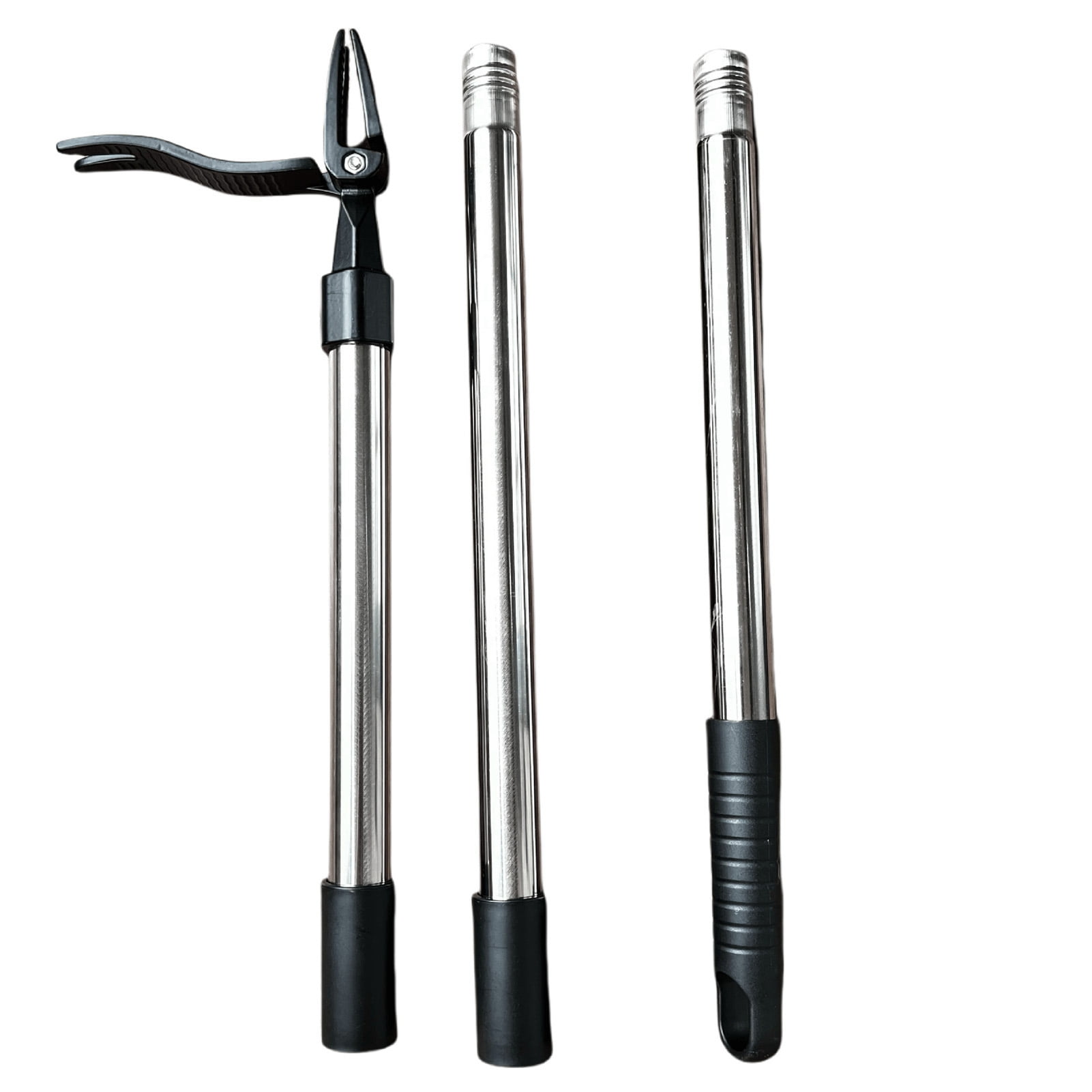 M Buder Stand Up Weed Puller 44 Inch / 111.7 cm Adjustable Handle, 4 Claw Stainless Steel Hand Weeding Tool for Garden Lawn Yard, Remove Weeds Without Bending Pulling or Kneeling