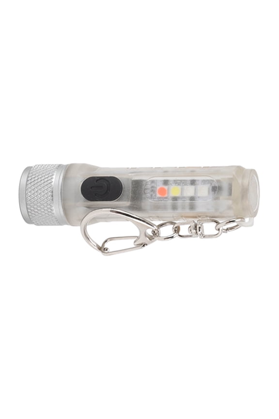 Strong Light Mini Keychain Flashlight, Outdoor Portable Super Bright Multifunction LED Lamp, USB Rechargeable Fluorescent Model for Camping, Hiking (2.6 in / 66 mm)