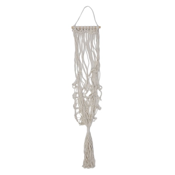 M Buder Stuffed Animal Net Wall Hanging Storage Net Bohemian Style Plush Toy Display Holder Toy Organizer with Wooden Stick for Bedroom Decoration 10 inches / 25.4 cm
