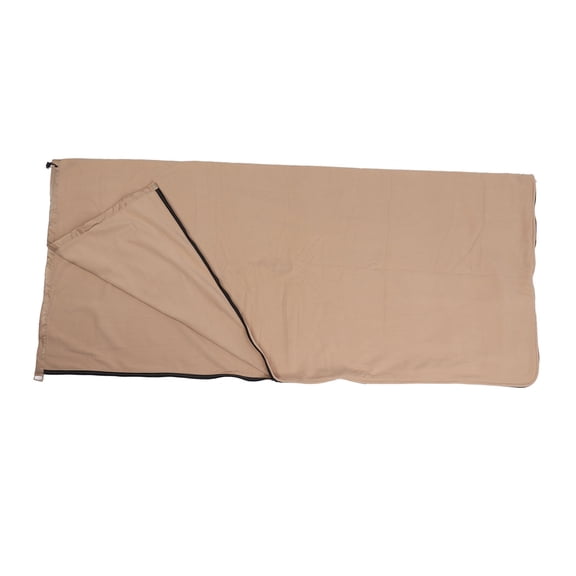M Buder Super Thick Fleece Sleeping Bag Liner Soft Warm Camping Blanket with Zipper Pad Insert for Backpacking Outdoor Picnic Travel Earthy Yellow (70 x 30 in / 177.8 x 76.2 cm)