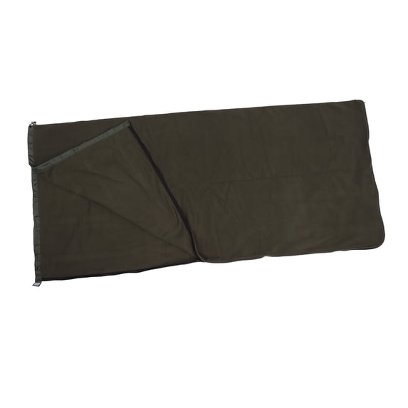 M Buder Super Thick Fleece Sleeping Bag Liner Soft Warm Camping Blanket with Zipper Pad Insert for Backpacking Outdoor Picnic Travel Hiking OD Green (70 x 30 in / 177.8 x 76.2 cm)