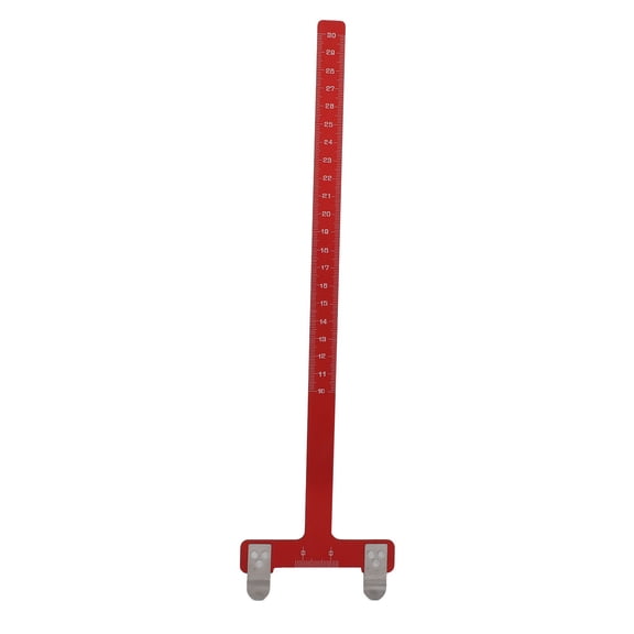 M Buder T-Shaped Bow Square 12 inches / 30.5 cm Stainless Steel Measurement Tool for Compound Recurve Archery Bow String Adjustment Red