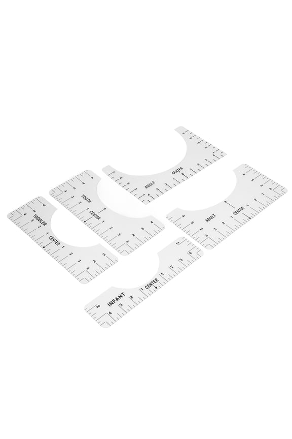 T Shirt Ruler Reusable PVC Shirt Guide Ruler Round Neck Alignment Tool for Household Office 10 inches / 25.4 cm