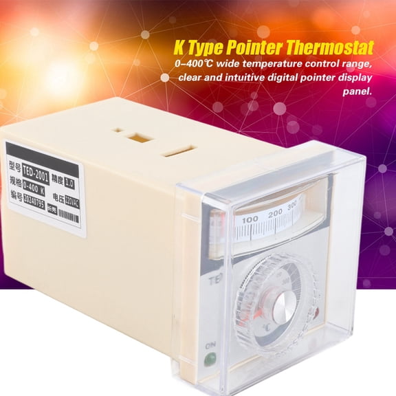 M Buder TED-2001 Pointer Temperature Controller K Type Thermostat 0-400 C 220VAC Premium ABS Case Industrial Electromechanical Control Equipment[cite: 1]