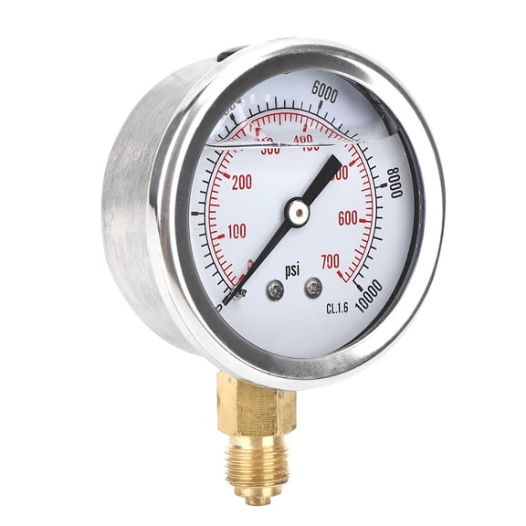 M Buder TS-PGG604 1/4 BSP Radial Pressure Gauge, 0-10000 PSI / 0-700 Bar, 2.7 inches / 68 mm Diameter