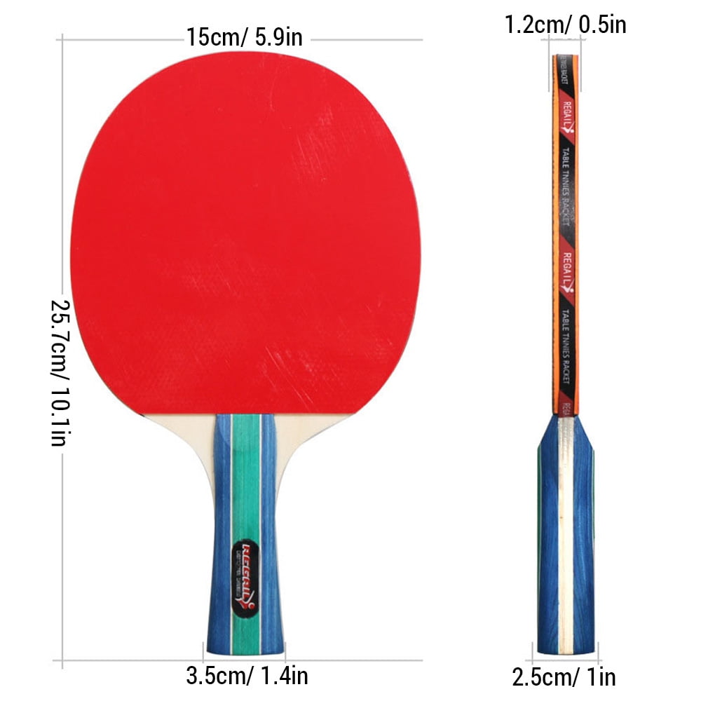 M Buder Table Tennis Paddles Set 4 Rackets 8 Balls Storage Bag 10.1 inches / 25.7 cm Indoor Outdoor Game