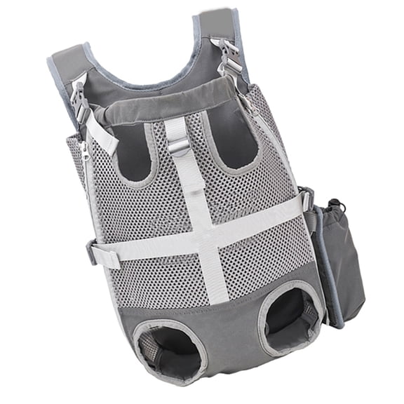 M Buder Tactical Dog Backpack Carrier Breathable Mesh Pet Front Chest Pack, Black, 15.7 inches / 40.0 cm Outdoor Hands Free Adjustable Legs Out Travel Carrier Bag for Medium Small Dogs