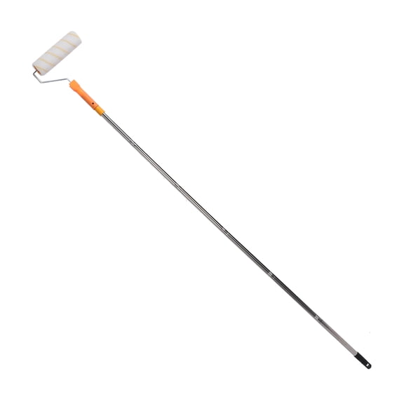M Buder Telescoping Paint Roller with 1.8m Stainless Steel Pole, Pro Detachable Foam Roller Brush Set with 4 Replacement Brushes, Professional High Reach Wall and Ceiling DIY Painting Tool Kit