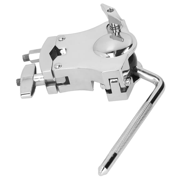 M Buder Tom Drum Rack Mount Bracket Silver Multifunction Zinc Alloy Percussion Mount Hardware for Drum Set (18x11x6 cm / 7.09x4.33x2.36 Inches) WC83