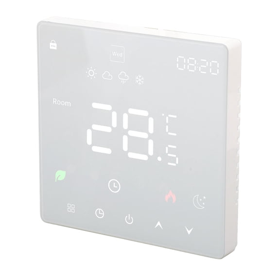 M Buder Touch Smart Thermostat K6RH3A Electric Floor Heating Temperature Control Switch AC 90-240V with LCD Display Precise Smart Timing and Programmable Settings for Home Use