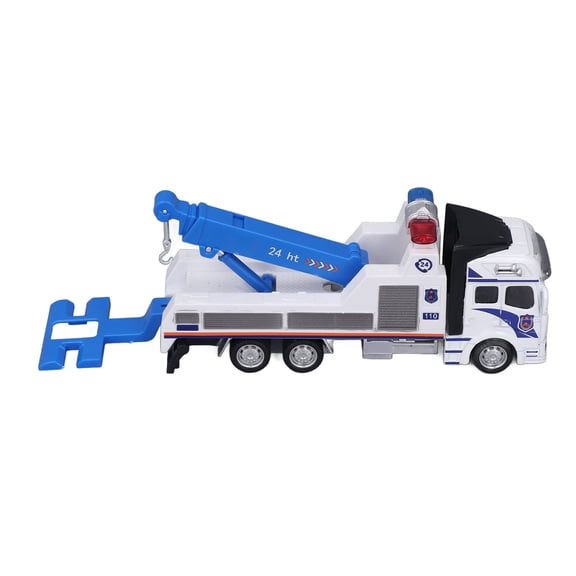 M Buder Toy Tow Truck Metal Truck with Crane Hook Friction Powered Pull Back Wrecker Tow Truck Toy for Children Boys Girls 6.3 inches / 16 cm Multi-color Design