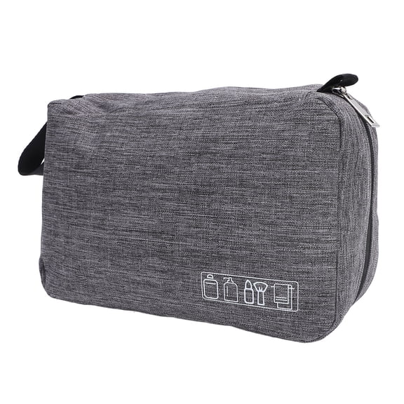 M Buder Travel Hanging Toiletry Bag Water Resistant Makeup Organizer with Metal Hook Mesh Pockets for Toiletries Accessories Gray (9.1x5.9 in / 23x15 cm)