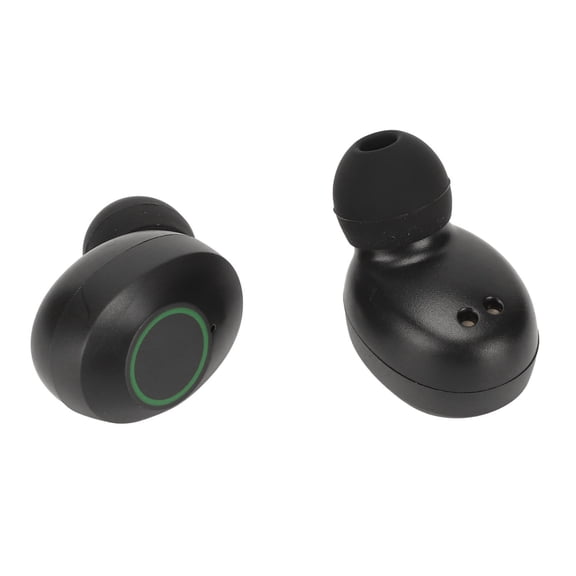 M Buder True Wireless Earbuds In-Ear Deep Bass Bluetooth 5.1 Headphones IPX7 Waterproof with LED Power Display Built-in Mic Charging Case for Sports Travel Music Calling, Black