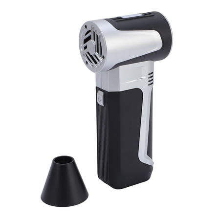 M Buder Turbo Fan Blower 130,000 RPM Electric Air Duster, Cordless Rechargeable Handheld PC Cleaner with 3000mAh Battery, Keyboard Dust Blower Portable PC Car Cleaning Tool, Black, 7.09 in / 18 cm