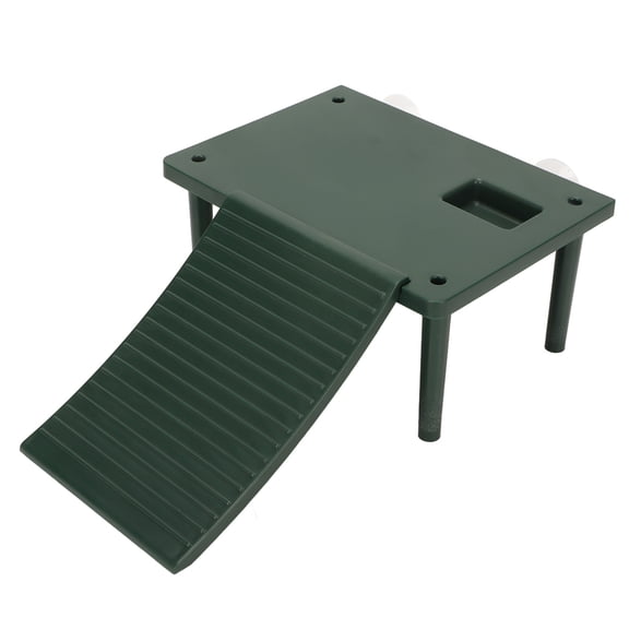 M Buder Turtle Basking Platform Exercise Climbing Ability Tortoise Resting Terrace with Ladder Green