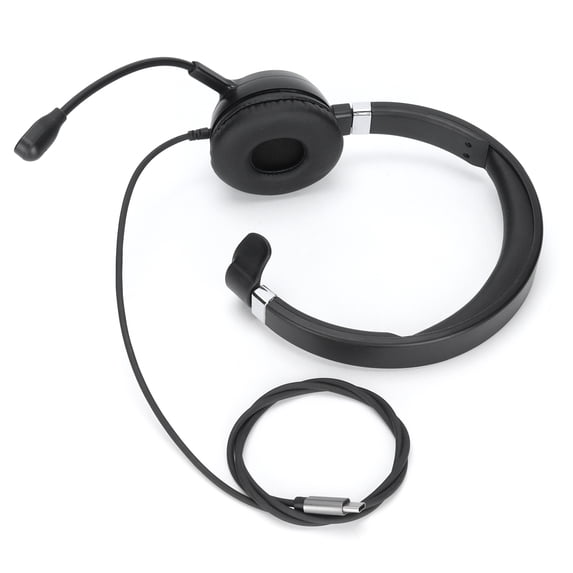 M Buder Type-C Single Ear Business Headset with Noise Canceling Mic and Audio Control Telephone Office Headphone (7.48 inches / 19 cm)