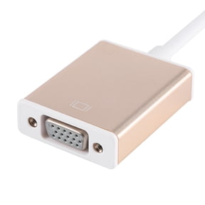 M Buder USB 3.1 Type C Reversible to VGA HDTV Adapter Cable With Aluminum Case Gold for MacBook Displays Projectors Monitors Seamless High Speed Connections 10Gbps Plug and Play 9.84 inches / 25 cm