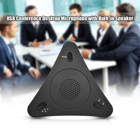 M Buder USB Desktop Computer Conference Omnidirectional Condenser Microphone Mic Speakerphone 360 Audio Pickup Plug & Play for Business Video Meeting 5.1 inches / 13 cm[cite: 1]