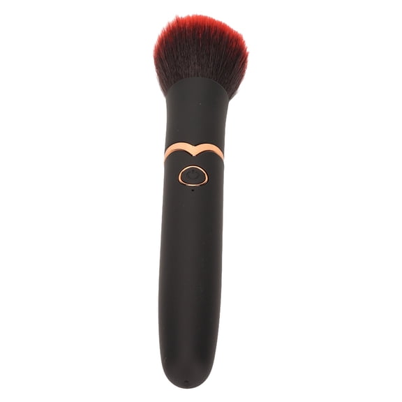 M Buder USB Electric Makeup Brush Rechargeable Massage Blending Brush with 10 Adjustable Gears, Foundation Powder Blush Concealer Cosmetic Brush, Black Round Head (7.08 inches / 18.00 cm)
