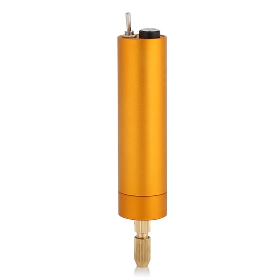 M Buder USB Mini Electric Drill DIY Grinding Polishing Engraving Machine Tools Set for Wood Plastic PVC Jewelry Making, Gold (5.12 inches / 13 cm)