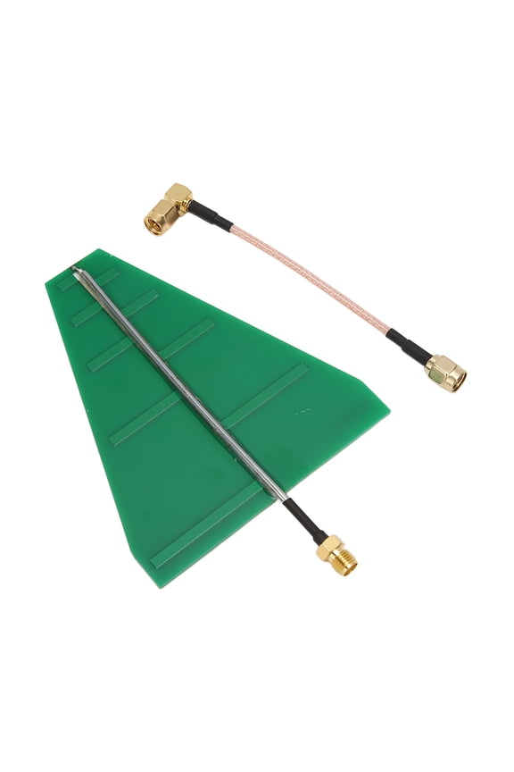 UWB Ultra Wideband Log Periodic Transmitting Antenna 1.35GHz to 9.5GHz 15W 5 to 6dB Gain with Adapter Cable for Directional Line Polarization High Performance SMA Interface ABS Material