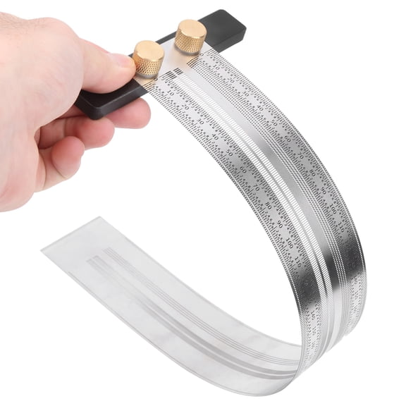 M Buder Ultra Accuracy Stainless Steel T-Type Ruler Scribing Gauge DIY Woodworking Measuring Tool for Carpentry Layout Marking 400mm / 15.7 inches Precise Scale
