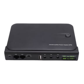 M Buder Uninterruptible Power Supply Battery Backup Mini UPS for Router Camera Modem 36W DC LAN POE USB Output US Plug 6.7 inches / 17 cm