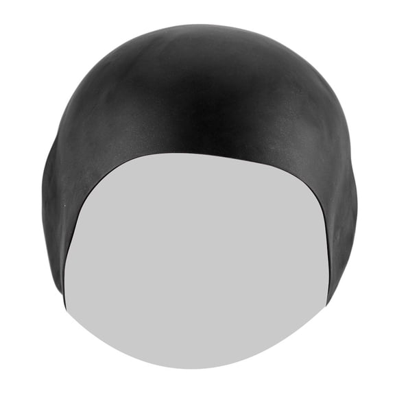 M Buder Unisex Durable Silicone Waterproof Swimming Cap, High Elastic Solid Swimmer Hat for Long Hair Protection, Professional Water Sports Accessory, Snug Fit Pool Gear, Black