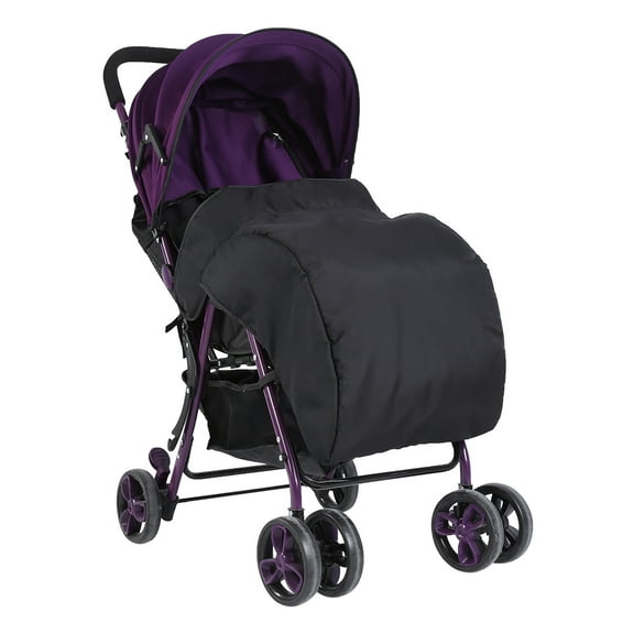 M Buder Universal Baby Stroller Footmuff All Weather Buggy Pushchair Snuggle Cover Water-Resistant Windproof Padded Infant Sleeping Bag, Black (15.7 x 12.6 x 2.0 inches / 40 x 32 x 5 cm)