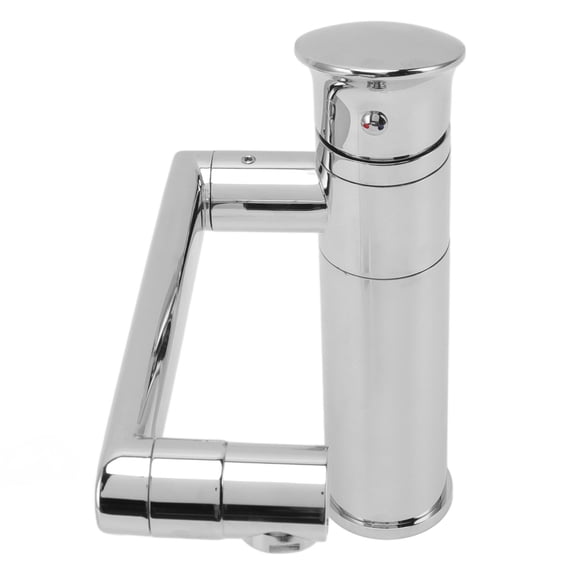 M Buder Universal Basin Faucet with Hose, Metal Single Hole Sink Tap for Kitchen and Bathroom, G1/2 Thread Silver Short Vanity Faucet Washbasin Mixer