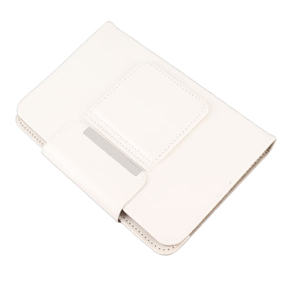 M Buder Universal Tablet Keyboard PU Leather Protective Case Cover with Foldable Stand for 7 inches / 17.8 cm Premium Android iOS Tablet Screens White