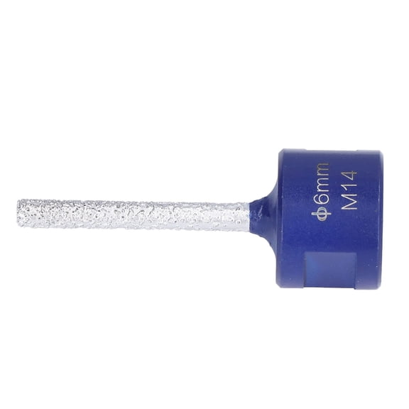 M Buder Vacuum Brazed Diamond Finger Bit M14 Thread Milling Cutter for Porcelain Hard Ceramic Tile, 6mm / 0.24 inches