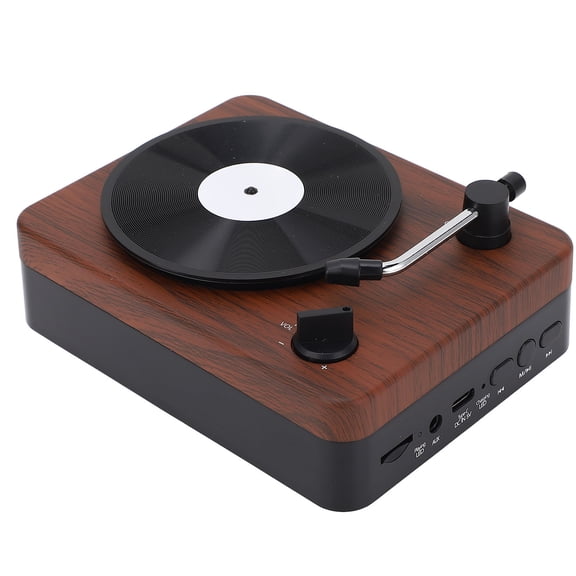 M Buder Vintage Mini Bluetooth Speaker Record Player Shaped Desktop Decoration Rechargeable Wireless Portable Speaker Retro Audio Player with Built-in Battery for Home Office Travel, Green