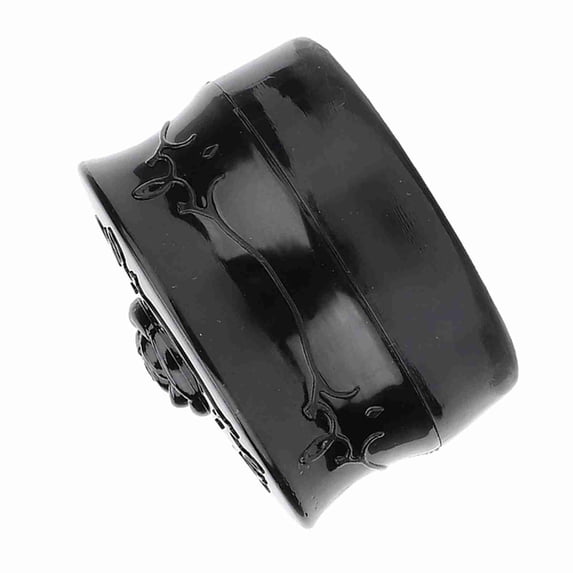 M Buder Vintage Rose Empty Makeup Loose Powder Dispenser Box Cosmetic Case with Powder Puff Black (2.2 inches / 5.5 cm)