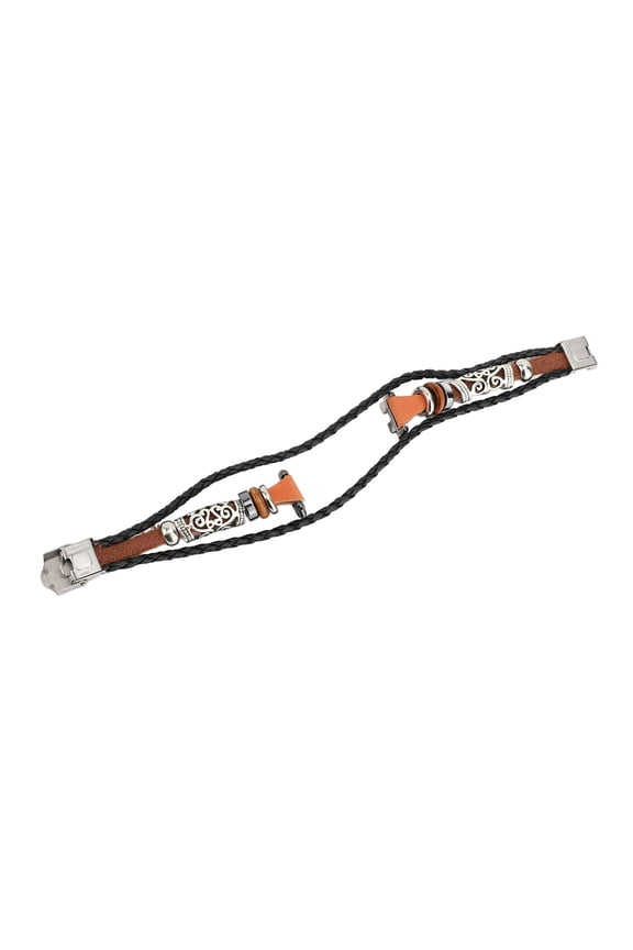 Vintage Stylish Band Ethnic Retro Beaded PU Leather Wrist Watch Strap Replacement Compatible for Honor Band 9 Smartwatch, Adjustable Size 6.3-7.87 inches, Classic Brown Unisex