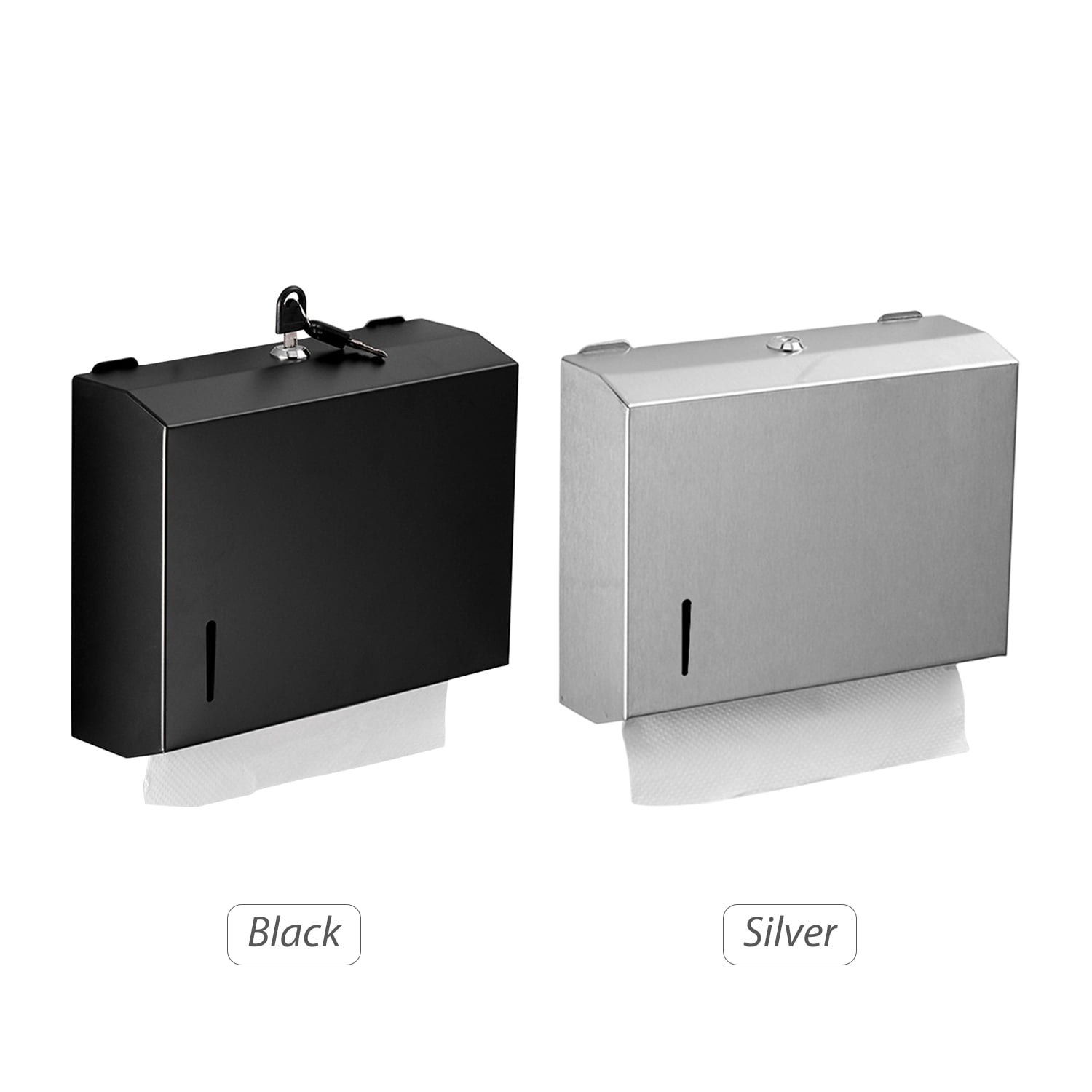M Buder Wall Mounted Stainless Steel Paper Towel Dispenser for Bathroom Kitchen Commercial Moisture Resistant 10.74 inches / 27.3 cm