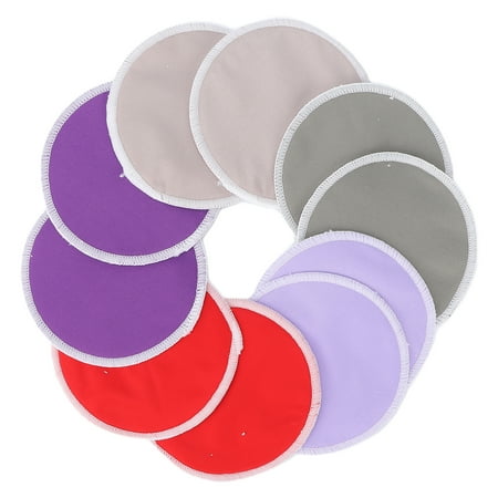 M Buder Washable Breastfeeding Pads Reusable Bamboo Fiber Nipple Nursing Pads Ultra Absorbent Leak-Proof Breast Pads for Maternity Postpartum Care Day and Night, 4.7 inches / 12.0 cm, 10 Pack