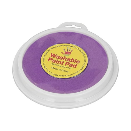 M Buder Washable Round Ink Pad for Kids DIY Graffiti Fingerprint Stamp Wood Fabric Scrapbook 7.1 inches / 18 cm Purple