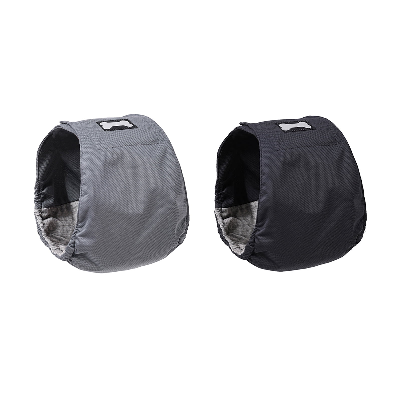 M Buder Washable Wrap Diapers for Male Dogs Reusable Belly Band Breathable Leakproof Wraps Graphene Lining Gray XL Pack of 3 (10 inches / 25.4 cm Width)
