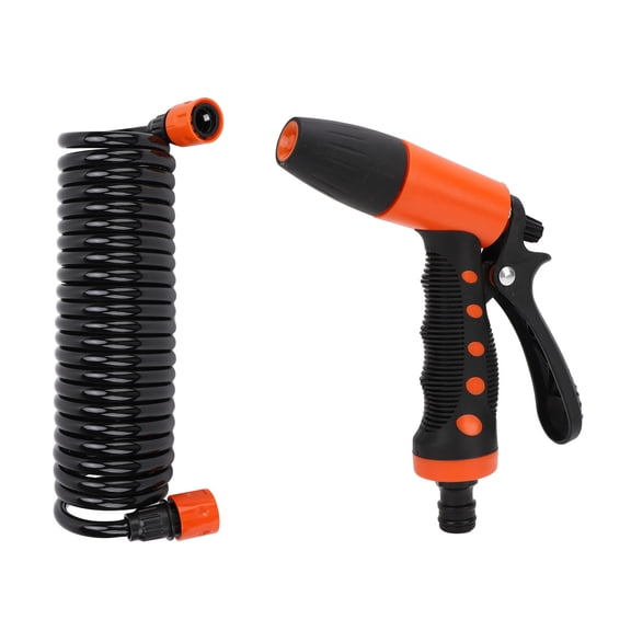 M Buder Washdown Kit 0 to 8bar High Pressure Adjustable Nozzle Comfortable Grip Hosecoil System for Car RV Yacht Deck Cleaning Boat Accessories 19.69ft 6m Hose