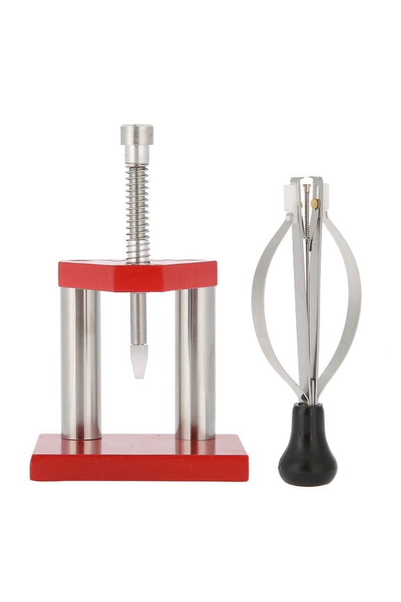 Watch Hand Plunger Puller Remover Set Fitter Watch Repair Tool Kit with 8 Plastic Dies, Red Professional Watchmaker Restoration Equipment (3.94 x 3.54 x 1.97 inches / 10 x 9 x 5 cm)