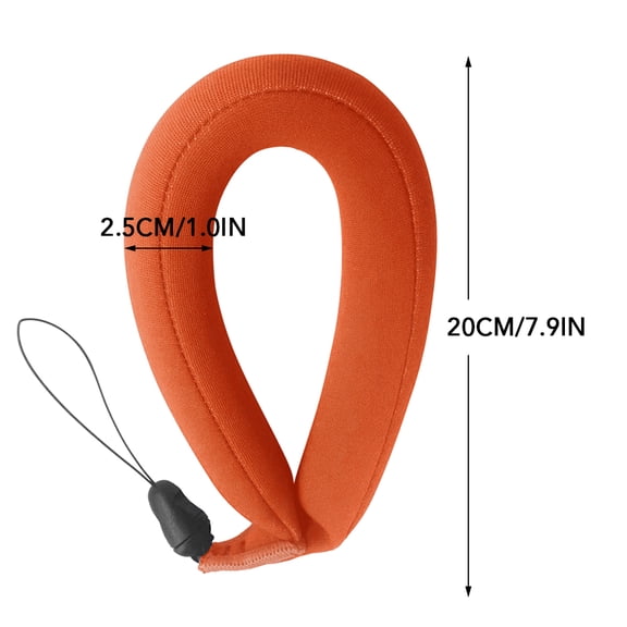 M Buder Waterproof Camera Float Foam Floating Strap for Underwater Camera and Waterproof Phone Floating Wristband Hand Grip Lanyard Lighter Weight Soft Neoprene Bright Yellow (7.9 inches / 20.0 cm)