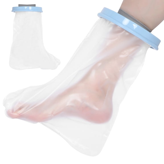 M Buder Waterproof Leg Cast Cover Water Resistant Foot Protector for Shower Bathing Silicone PVC Adult Leg Sleeve with Ring 12.2 inches / 31 cm (2 Pieces Included)