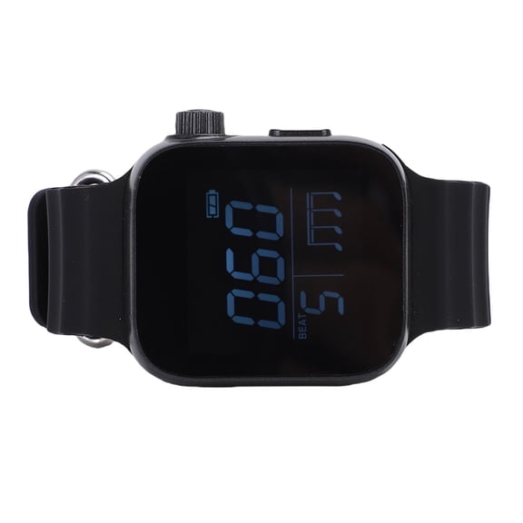 M Buder Wearable Vibrating Metronome Watch, Premium Electronic Metronome Wrist Watch for Musicians, Instrument Beginners & Fitness Enthusiasts, Adjustable 40-240 BPM, Dual Mode with Silicone Band