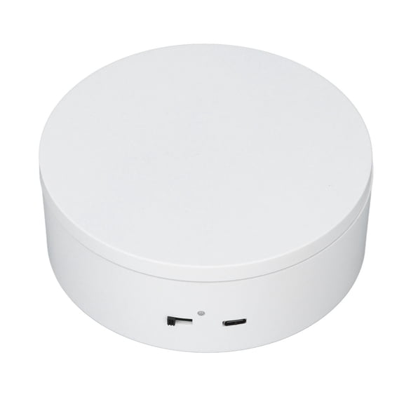 M Buder White Automatic 360 Degree Rotating Display Turntable Stand for Collectibles, 3KG Load Bearing Electric Base, 5.1 Inches / 13 cm