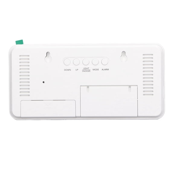 M Buder White Digital Alarm Clock with LED Mirror Screen Fashion Electronic Large Screen Clock [cite: 14]