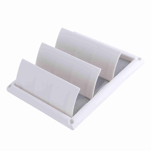 M Buder White Plastic Air Vent Grille Cover 3 Flaps Wall Duct Ventilation Grill with Built-In Fly Screen Network Premium Louvered Design for Ceiling Home and RV HVAC Circulation 7.87 x 7.87 Inch