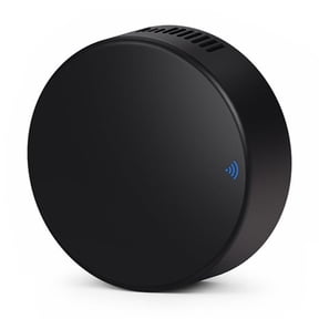 M Buder WiFi Smart IR Remote Control Universal Mini Hub with Temperature Humidity Sensor for TV Air Conditioner Real-Time Monitoring Timer App Control 38KHz Black